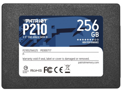 PATRIOT P210 256GB SSD / 2,5" / Interní / SATA 6GB/s / 7mm, P210S256G25