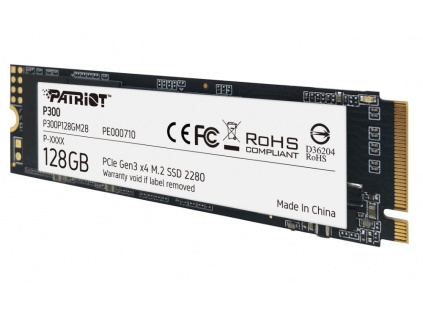 PATRIOT P300 128GB SSD / Interní / M.2 PCIe Gen3 x4 NVMe 1.3 / 2280, P300P128GM28