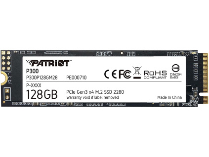 SSD 128GB PATRIOT P300 M.2 2280 PCIe NVMe, P300P128GM28