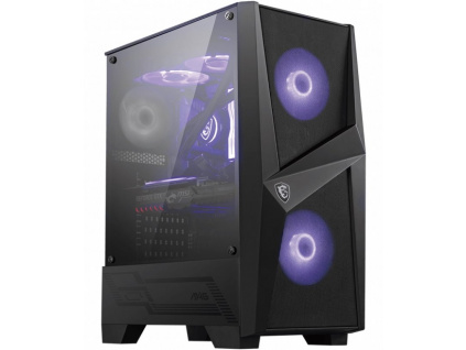 MSI skříň MAG FORGE 100M/ bez zdroje/ levé temperované sklo/ 2x 120 mm RGB fan/ 2x USB3.0/ 1x 120 mm fan/ černá, 306-7G03M21-809