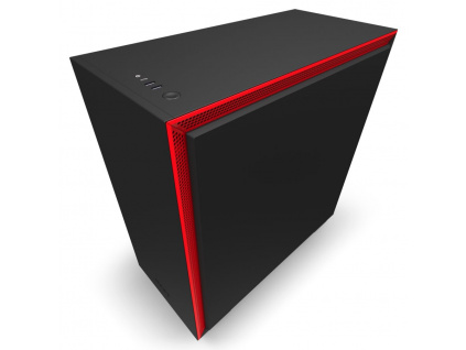 NZXT skříň H710 / ATX / průhledná bočnice / USB 3.0 / USB-C 3.1 / černočervená, CA-H710B-BR