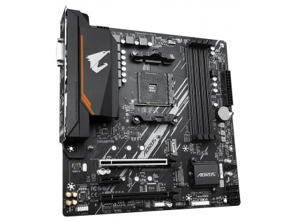 GIGABYTE B550M AORUS ELITE / AMD B550 / AM4 / 4x DDR4 DIMM / 2x M.2 / DVI-D / HDMI / mATX, B550M AORUS ELITE