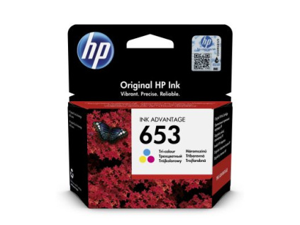 HP 653 tříbarevná inkoustová náplň (3YM74AE), 3YM74AE