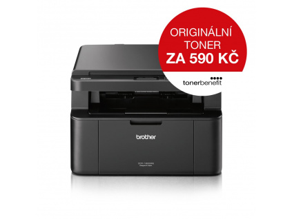 BROTHER laser multifunkce DCP-1622WE tonerbenefit/ A4 / 2400x600 dpi / černobílá / tisk / skener / Wi-Fi, DCP1622WEYJ1