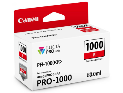 Canon inkoustová náplň PFI-1000 (červená, 80ml) pro Canon imagePROGRAF PRO-1000, 0554C001