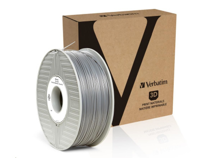 VERBATIM 3D Printer Filament PLA 1.75mm, 335m, 1kg silver/metal grey (55275), 55319