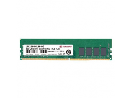 DIMM DDR4 4GB 2666MHz TRANSCEND 1Rx8 512Mx8 CL19 1.2V, JM2666HLH-4G