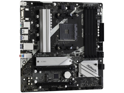 ASRock A520M PRO4 / AMD A520 / AM4 / 4x DDR4 DIMM / M.2 / D-Sub / HDMI / DP / USB-TypeC / mATX, A520M PRO4