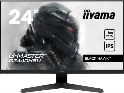 24'' iiyama G-Master G2440HSU-B1: IPS, FullHD@75Hz, 1ms, HDMI, DP, USB, FreeSync, černý, G2440HSU-B1
