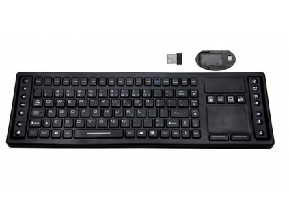 SK310-WL Průmyslová silikonová bezdrátová klávesnice s touchpadem, CZ, USB, IP68, SK310-WL