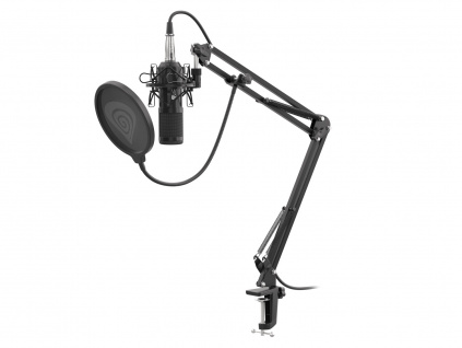 Streamovací mikrofon Genesis Radium 300,XLR, kardioidní polarizace, ohybné rameno, pop-filter, NGM-1695