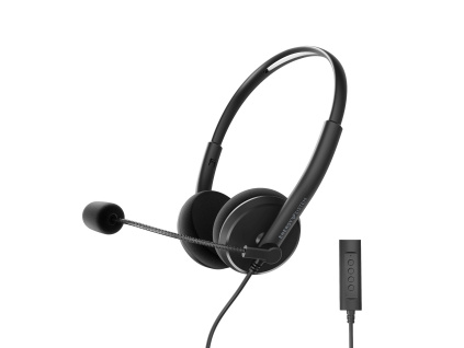 Energy Sistem Headset Office 2+, komunikační sluchátka s mikrofonem, ovládání hlasitosti a ztlumován, 452026
