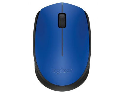 Logitech myš M171/ Bezdrátová/ Optická/ 1000dpi/ USB přijímač/ modrá, 910-004640