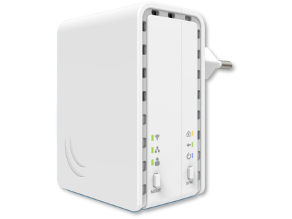 MikroTik PWR-Line AP - Powerline adaptér, podpora standardu AV, Wi-Fi 2,4 GHz b/g/n, L4, PL7411-2nD