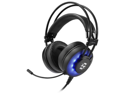 Sharkoon sluchátka Skiller SGH2, USB, modré LED podsvícení, 4044951019984