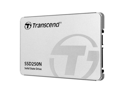 TRANSCEND SSD250N 1TB NAS SSD disk 2.5'' SATA III 6Gb/s, 3D TLC, Aluminium casing, 560MB/s R, 480MB/s W, stříbrný, TS1TSSD250N