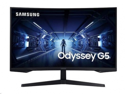 SAMSUNG MT LED LCD 32" Odyssey G5 - prohnutý, VA panel, QLED, 1ms, 2560x1440, 240Hz, DisplayPort, HDMI,, LC32G55TQWRXEN