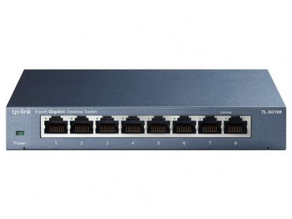 TP-Link TL-SG108/ switch 8x 10/100/1000Mbps/ kovový/ GREEN, TL-SG108