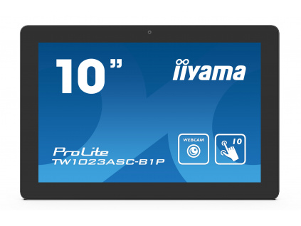 10'' iiyama TW1023ASC-B1P, IPS, HD, capacitive, 10P, 450cd/m2, mini HDMI, WiFi, Webcam, Android 8.1, TW1023ASC-B1P
