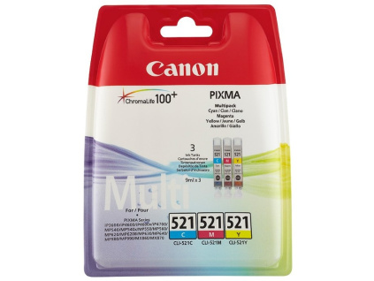 Canon multipack inkoustových náplní CLI-521-C+M+Y, 2934B010