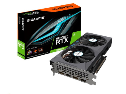 GIGABYTE VGA NVIDIA GeForce RTX 3060 Ti EAGLE OC 8G LHR Rev. 2.0, RTX 3060 Ti LHR, 8GB GDDR6, 2xDP, 2xHDMI, GV-N306TEAGLE OC-8GD 2.0