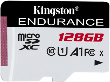 128GB microSDXC Kingston Endurance CL10 A1 95R/45W bez adapteru, SDCE/128GB
