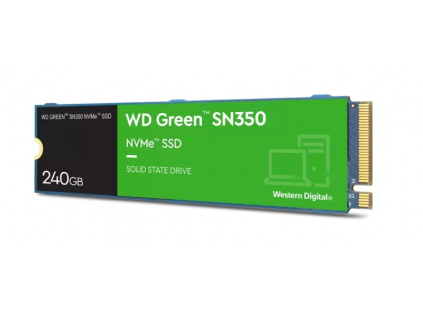 WD GREEN SSD SN350 NVMe WDS240G2G0C 240GB M.2 PCIe Gen3 2280, (R:2400, W:900MB/s), WDS240G2G0C