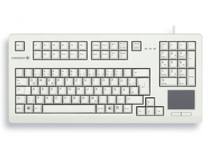 CHERRY klávesnice G80-11900 / touchpad / drátová / USB 2.0 / bílá / EU layout, G80-11900LUMEU-0