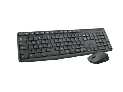 Logitech klávesnice s myší Wireless Combo MK235, CZ/SK, černá, 920-007933