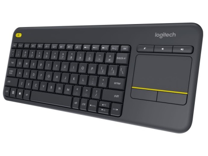 Logitech klávesnice Wireless Keyboard K400 Plus, CZ/SK, unifying přijímač, černá, 920-007151