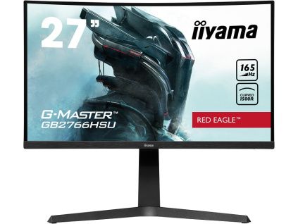 27'' iiyama G-Master GB2766HSU-B1: VA, FullHD@165Hz, 1ms, HDMI, DP, USB, FreeSync, zakřivený, pivot, GB2766HSU-B1