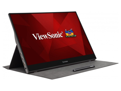 ViewSonic TD1655 - přenosný/ 15,6" Touch/ IPS/ 16:9/ 1920x1080/ 6,5ms/ 250cd/m2/ miniHDMI/ 2xUSB-C/ integ. stojan/ repro, TD1655