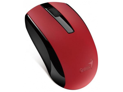 Genius ECO-8100 Myš, bezdrátová, optická, 1600dpi, dobíjecí,USB, červená, 31030004403