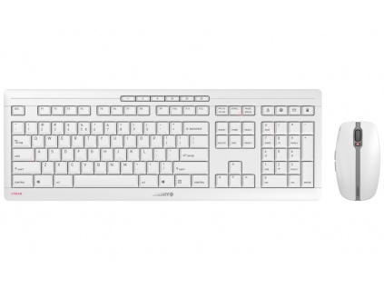 CHERRY set klávesnice a myši STREAM DESKTOP RECHARGE/ bezdrátová/ USB/ dobíjecí / bledě šedá, JD-8560EU-0