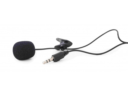 GEMBIRD mikrofon s klipsnou, MIC-C-01, černý, MIC-C-01