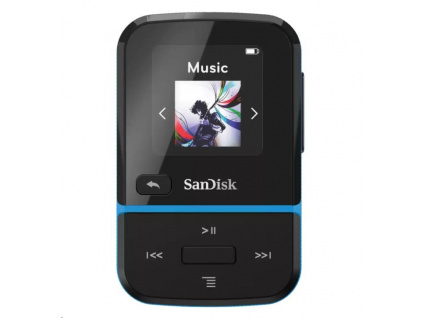 SanDisk Clip Sport Go MP3 Player 16GB, Blue, SDMX30-016G-E46B