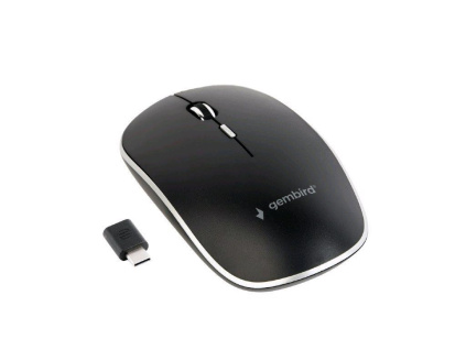 GEMBIRD myš MUSW-4BSC-01, bezdrátová, USB Type-C receiver, černá, MUSW-4BSC-01