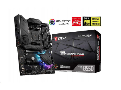 MSI MB Sc AM4 MPG B550 GAMING PLUS, AMD B550, 4xDDR4, VGA, ATX, MPG B550 GAMING PLUS