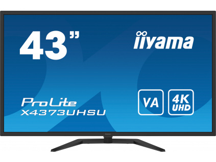 43'' iiyama X4373UHSU-B1:VA,UHD,2xHDMI,DP,USB,PIP, X4373UHSU-B1