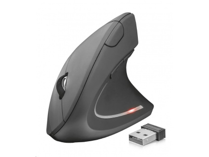 TRUST Myš Verto wireless ergonomic mouse USB, black (černá), 22879