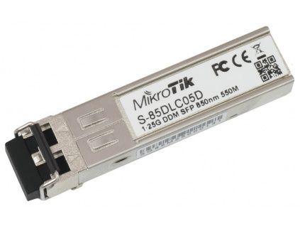 MikroTik S-85DLC05D SFP optický modul , MM, 550m, 1,25G, 850Nm, S-85DLC05D