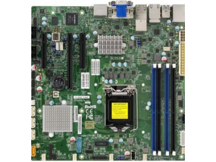 SUPERMICRO MB 1xLGA1151 (i7 do 1U), iC236,DDR4,4xSATA3,PCIe 3.0 (1 x16, 2 x4),HDMI,DP,DVI,Audio,12v DC, IPMI, MBD-X11SSZ-F-O