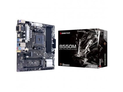 BIOSTAR B550MX/E Pro, AMD B550 chipset, 4x DIMM DDR4 4400, PCI-E 16x 1x Gen4, 1x Gen3, 2x M.2, 4x SATA III, G, B550MX/E PRO