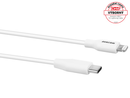 AVACOM MFIC-120W kabel USB-C - Lightning, MFi certifikace, 120cm, bílá, DCUS-MFIC-120W