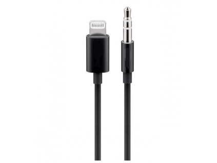 PremiumCord Apple Lightning audio redukční kabel na 3.5 mm stereo jack, 1 m, černý, kipod50