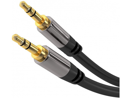 PremiumCord HQ stíněný kabel stereo Jack 3.5mm - Jack 3.5mm M/M 3m, kjqmm3