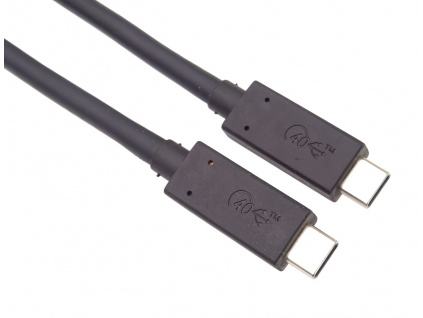 PremiumCord USB4™ 40Gbps 8K@60Hz kabel Thunderbolt 3 certifikovaný USB-IF 0,8m, ku4cx08bk