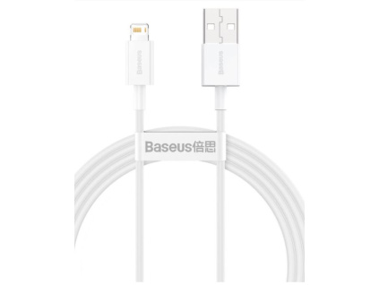 Baseus CALYS-B02 Superior Fast Charging Kabel Lightning 2.4A 1.5m White, 6953156205444