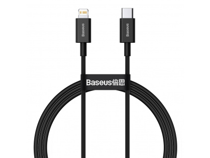 Baseus CATLYS-A01 Superior Fast Charging Datový Kabel USB-C to Lightning 20W 1m Black, 6953156205307