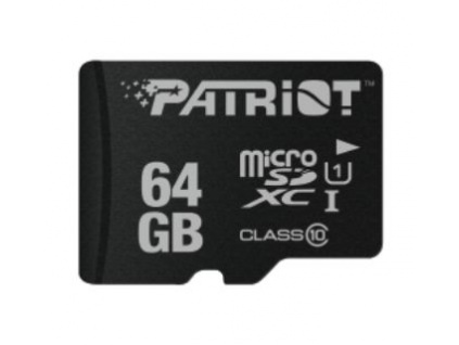 PATRIOT 64GB microSDHC Class10 bez adaptéru, PSF64GMDC10